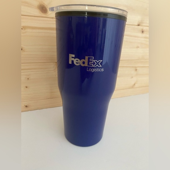 FedEx Logistics 30 oz Tumbler BPA-Free Purple Lightweight Cup with Screw-On Lid - Picture 2 of 9